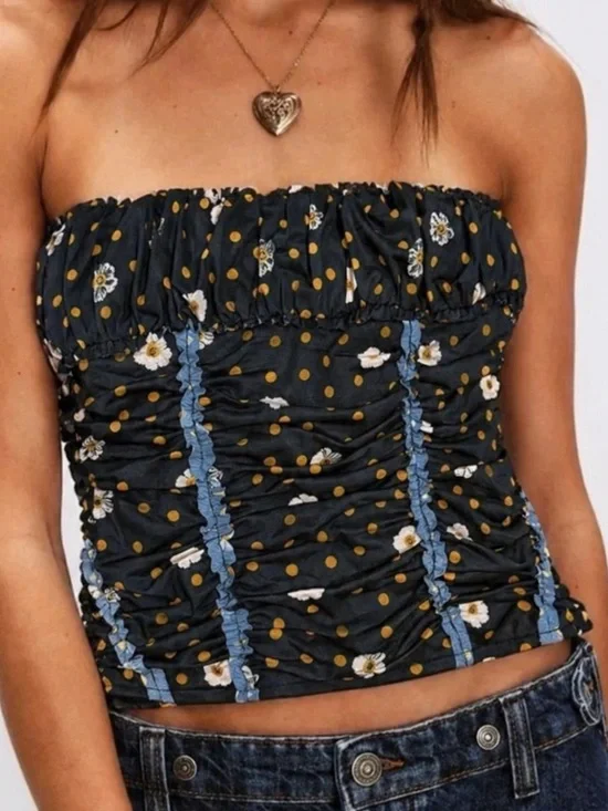Free People Scottie Strapless Ruched Tube Top