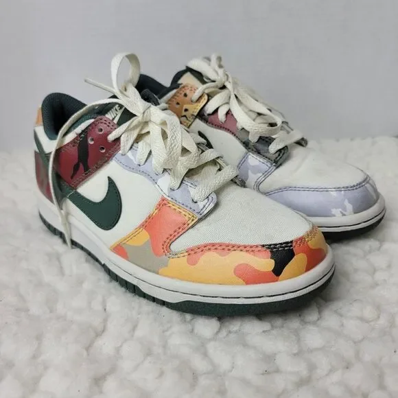 Nike Dunk SE Low Sail Multi-Camo Size4 US 36 EUR
