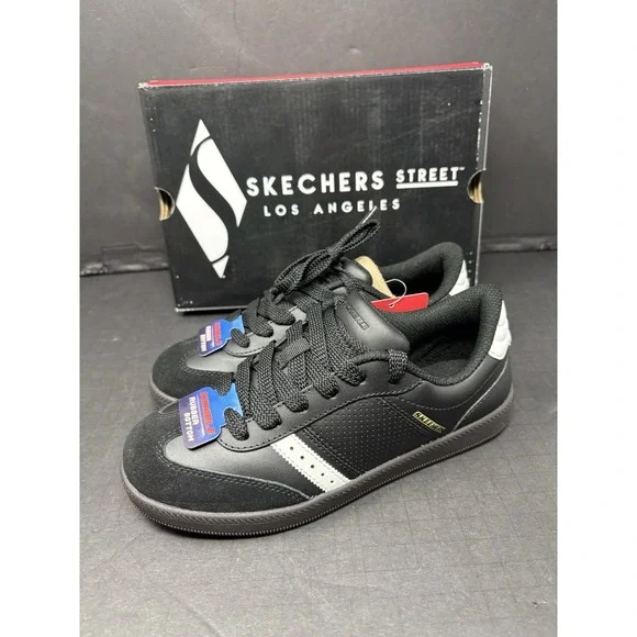Skechers Los Angeles Zinger Street Black & White Sneaker 405730L, Youth Kids 2