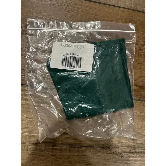 Longaberger MEDIUM SPOON‎ Basket Liner - IVY GREEN NEW