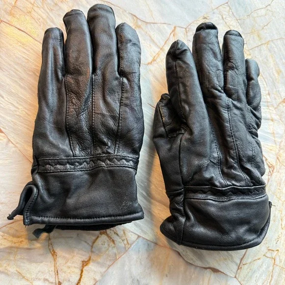 Covington Women's Black Leather Gloves Lined XL Warm Winter Driving Fashion