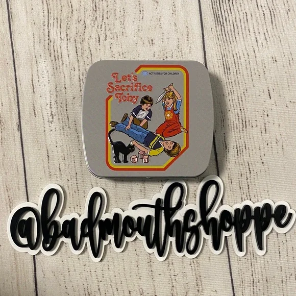 Warped Childhood LET'S SACRIFICE TOBY Macabre Funny Halloween Collector Tin