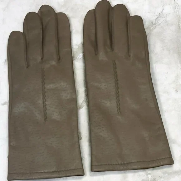Fownes Leather Gloves for Women Lined Size 7.5 Vintage