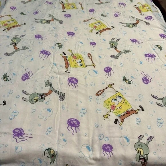 SpongeBob Squarepants Vtg‎ 2004 Twin Flat Sheet 66