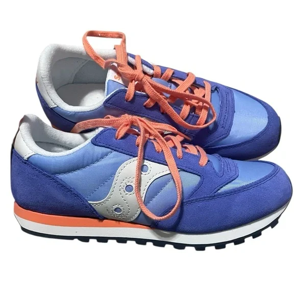 Saucony Jazz Original‎ Blue/Coral, Big Kids size 4, Brand New