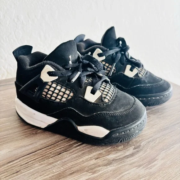 Toddler's‎ Jordan 4 Retro 'White Thunder' Black/White-Black (FV4538 001) 9C