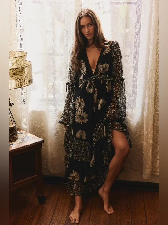 NWT Free People Calypso Floral Maxi Dress