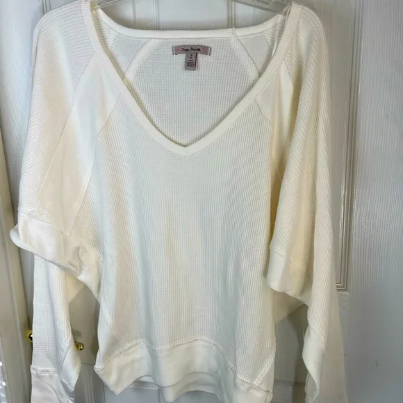 Free People Santa Clara thermal in alabaster, size S