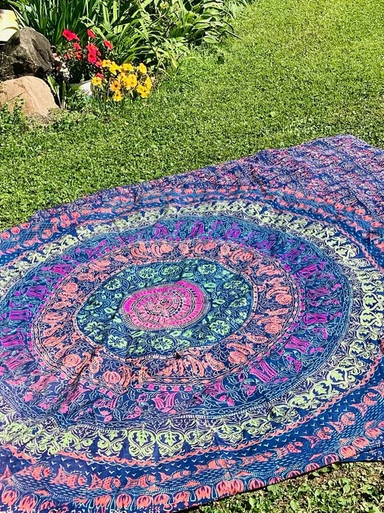 Mandala Batik Full SHEET Tablecloth, Curtain, SARONG  💯 % COTTON