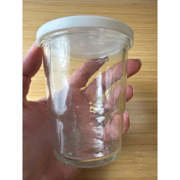 Ball Glass‎ Jar w Lid Small Storage Container Clear Kitchen Jar 3.75