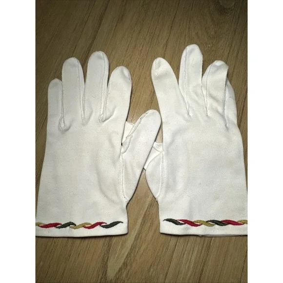Vintage Wear Right 100% Cotton Women's Gloves  Ivory SZ 6.5 West Germany