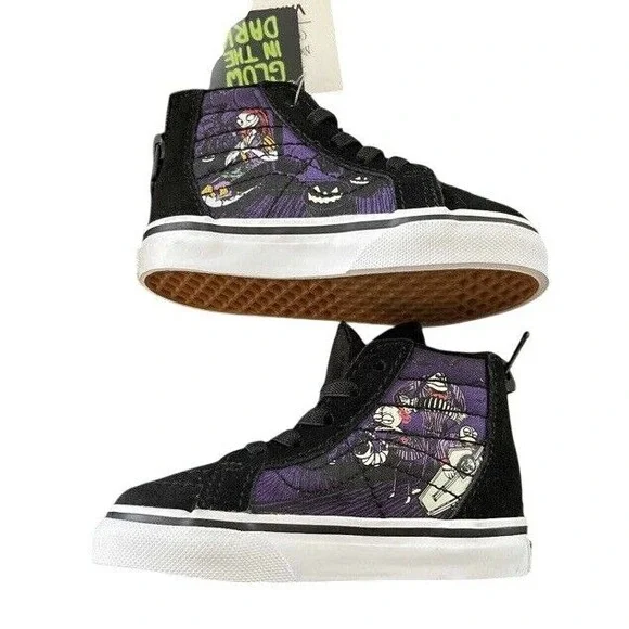 Vans Sneaker Disney Nightmare Before Christmas Jack Lament Sk8-Hi Toddler 5T New