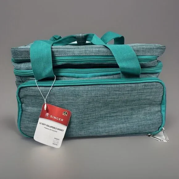 SINGER Sewing Accessories Organizer (Bag Only) – Double Layer Portable Teal