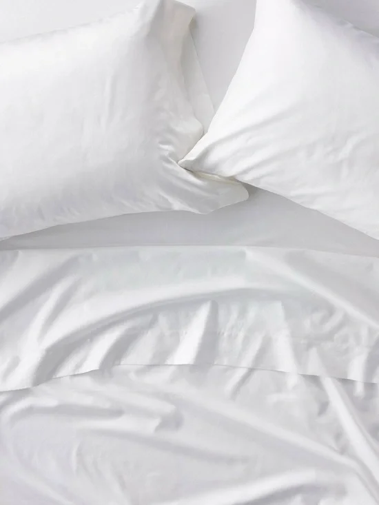 Queen 600 Thread Count Sateen Sheet Set White - Casaluna™