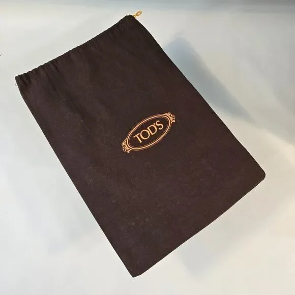 TOD'S Italy Brown Shoe Bag Drawstring Dust Cover Storage Pouch