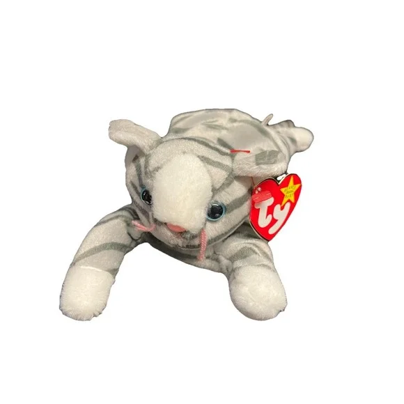 Ty Beanie Baby - Prance the Gray Tabby Cat 8‎ Inch