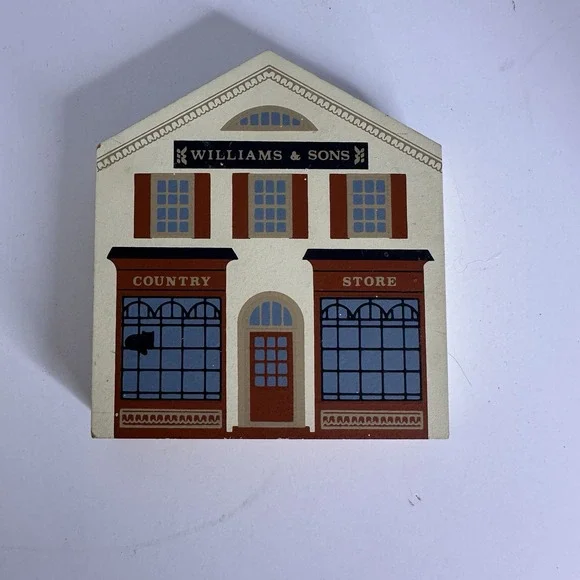 Vintage‎ The Cat's Meow Williams & Sons Country Store wood building display 1988