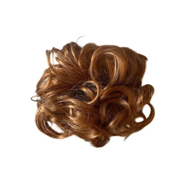 Auburn Brown Messy Bun Hair Scrunchie Extension Synthetic Hairpiece