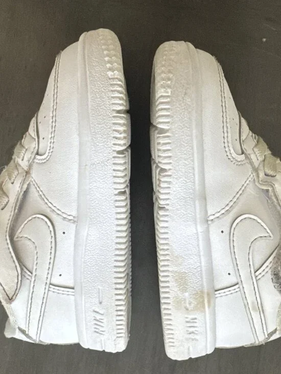Nike Air Force 1 Low EasyOn Shoes Toddler 7C Triple White Leather FN0236-111