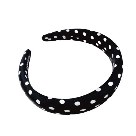 Black & White Polka Dot Headband