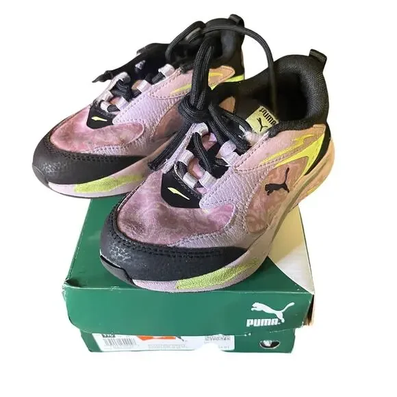 Puma Rs-fast Space Glam Ac Little Kids Style 389964-01 With Box Purple Size 11c