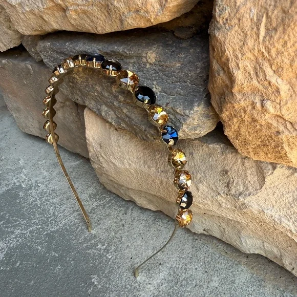 New🌟Anthropologie-Gold and Blue Gemstone Headband