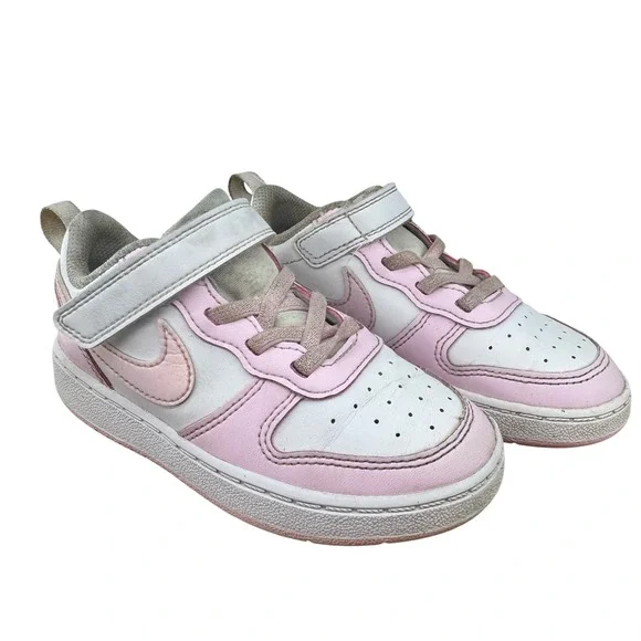 Nike Court Borough Recraft‎ Low Toddler/Baby Girl Shoes DV5458-105 White Pink 9C