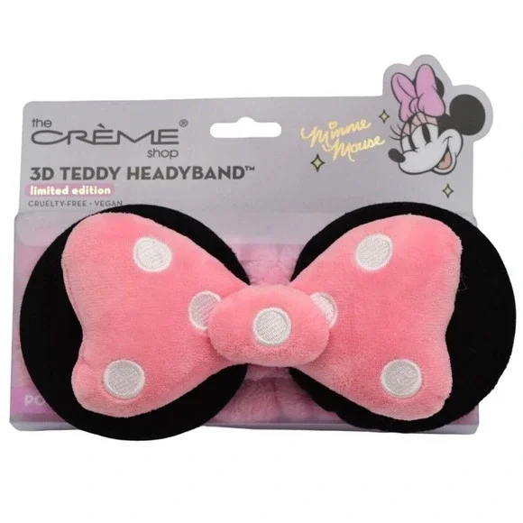 Disney The Creme Shop‎ X Minnie Mouse 3d Teddy Plush Spa Headband