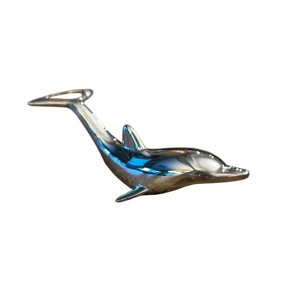 Dolphin Bottle Opener Silver‎ Plated Nautical Barware Kitchen Decor Mid Century
