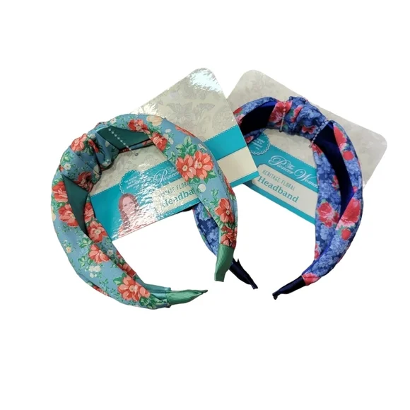 The Pioneer Women headband set 2 pieces blue floral