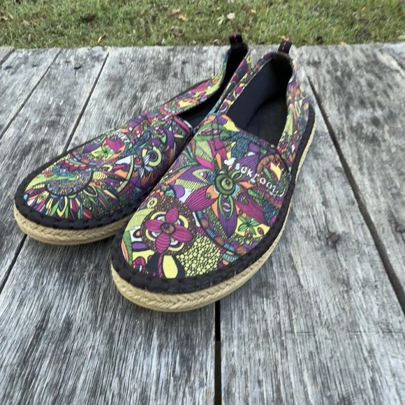 Sakroots Neoprene Ella Espadrille‎ Floral Print Flats  Womens 8M Shoes