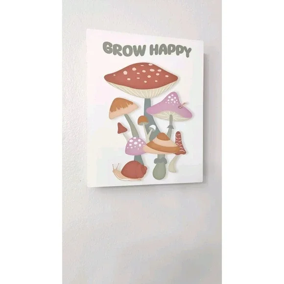 Stupell Industries Phase 2 Grow Happy WayWall‎ Art Design By Marla Rae Siz10x8