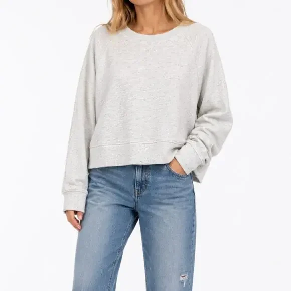 J. Crew Vintage Fleece Sweatshirt Gray Size XL