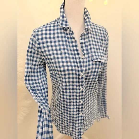 🌾 J. Crew‎ Seersucker Gingham Button Down Shirt