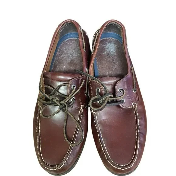 Dockers Classic Brown Leather Boat Shoes excellent condition size 11.5 medium