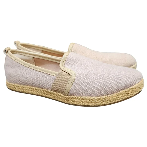 ❤️2/$18 b.o.c Aurora Women Espadrille Flats Tan Slip-On Loafer 6