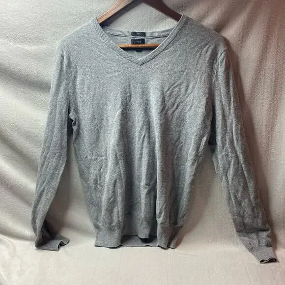 J. Crew the slim one gray cashmere blend sweater size small