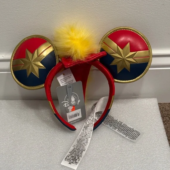 Disney Captain Marvel Kids Headband ears NWT