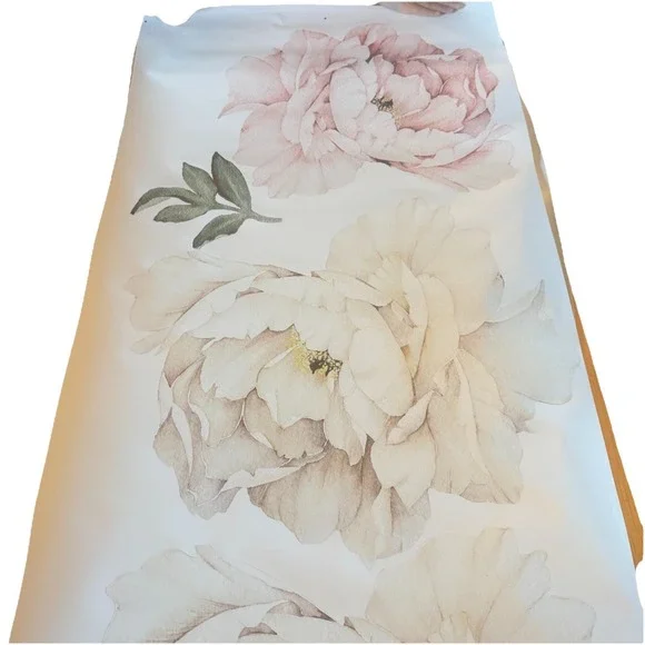 3 Rolls‎ Wallpick Large Pink & White Peonies Wall Decals