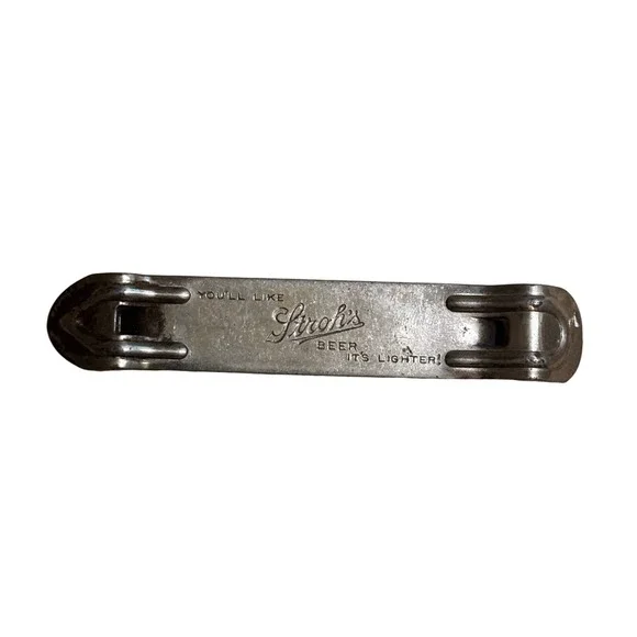 Vintage Stroh's Beer Church Key Bottle Can Opener Vaughan Detroit Michigan 4in