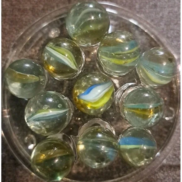 Lot‎ Of 11 Estate Sale Marbles Cats Eyes