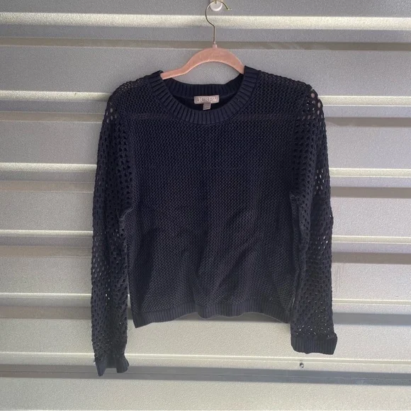 J. Crew Crochet crewneck beach sweater