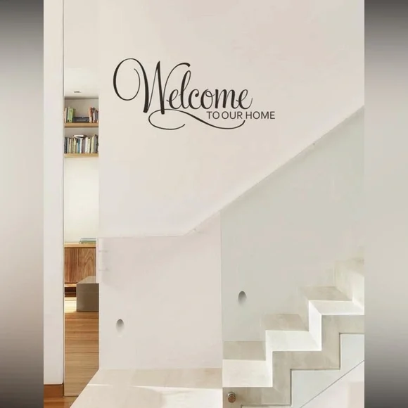 Wall Sticker Welcome to Our Home Self Adhesive Waterproof Wall Art Decal Decor