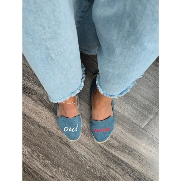 Soludos Blue Denim Slip-On Espadrilles