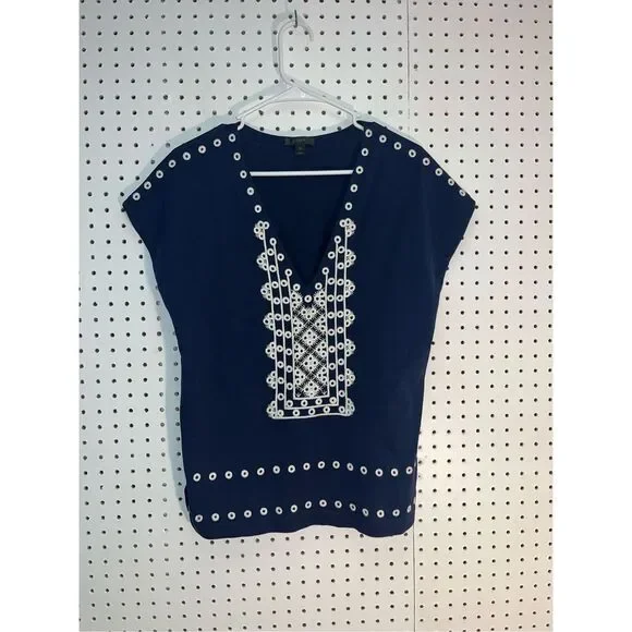 J.Crew embroidered top