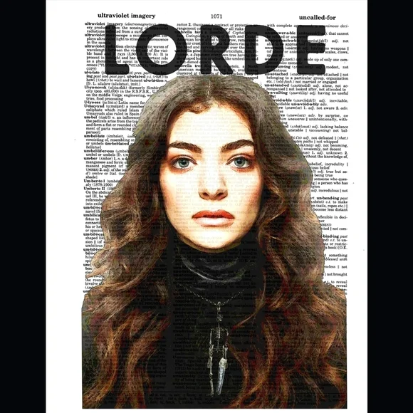 Lorde Music Artist Band Dictionary Art Print