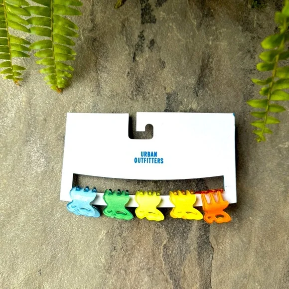 New🌟Urban Outfitters Butterfly Hair Clips 5-Pack