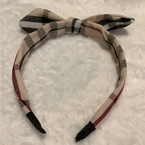 2 Plaid Headbands & 2 sets of pins pictured
