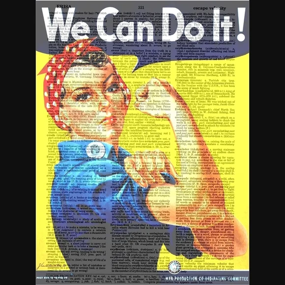 Rosie the Riveter Dictionary Art Print