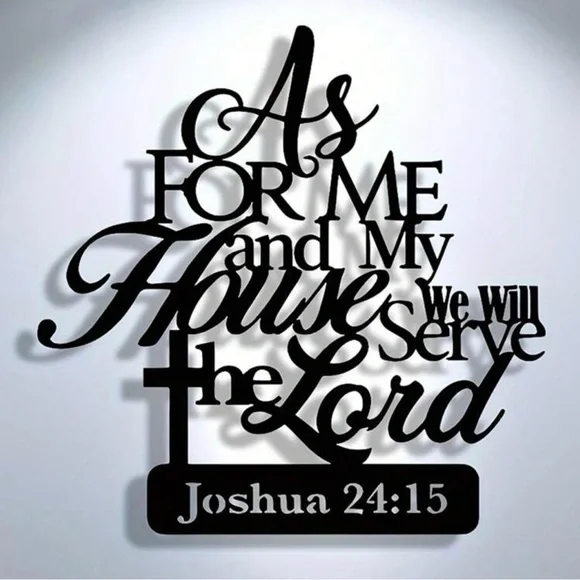 Bible Verse Metal Wall Decor, As for me and my house we will serve the Lord